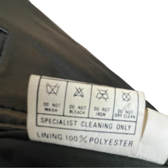 Vintage 90s Y2K Long Black Belted Leather Trench Coat With Removable Liner L/XL - Picture 14 of 15